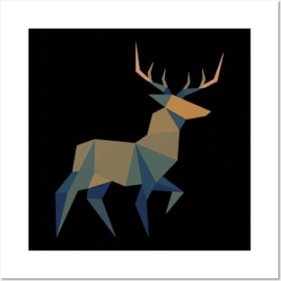 Deer Polygon Posters and Art